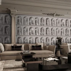 Archistatue gray statues motif wallpaper