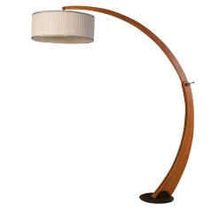 Arco Beech Wood Floor Lamp