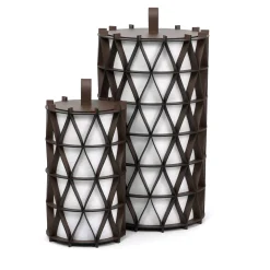 Arena Short Brown Leather Lantern