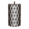 Arena Tall Brown Leather Lantern