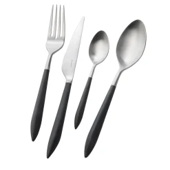 Ares 24-Piece Flatware Set in Black with Box