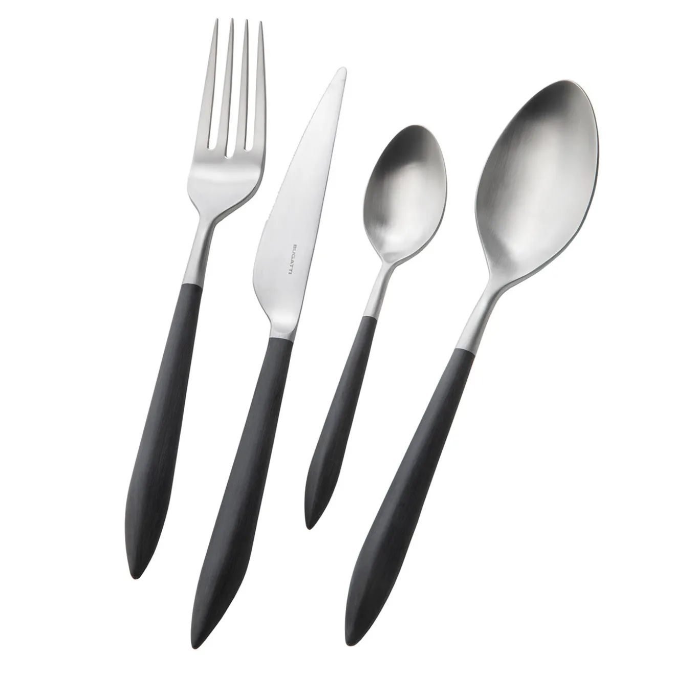 Ares 24-Piece Flatware Set in Black with Box
