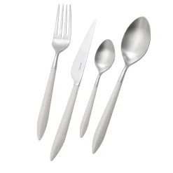 Ares 24-Piece Flatware Set in White with Box