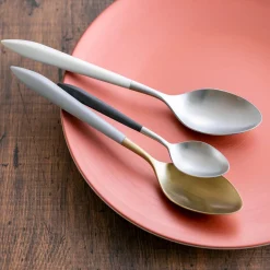 Ares 24-Piece Flatware Set in White with Box