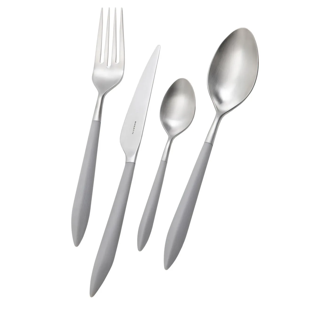 Ares 24-Piece Flatware Set in Gray with Box