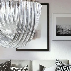 Ares Small Hexagonal Crystal Chandelier