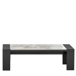 Argo Alu cm 113X80 Marble Gray Coffee Table by L. & R. Palomba