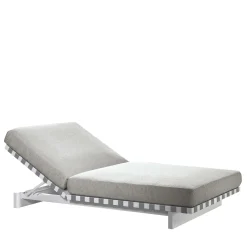 Argo Alu White-Mambo Pearl Sunbed by Ludovica and Roberto Palomba