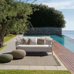 Argo Wood Beige Loveseat by Ludovica & Roberto Palomba