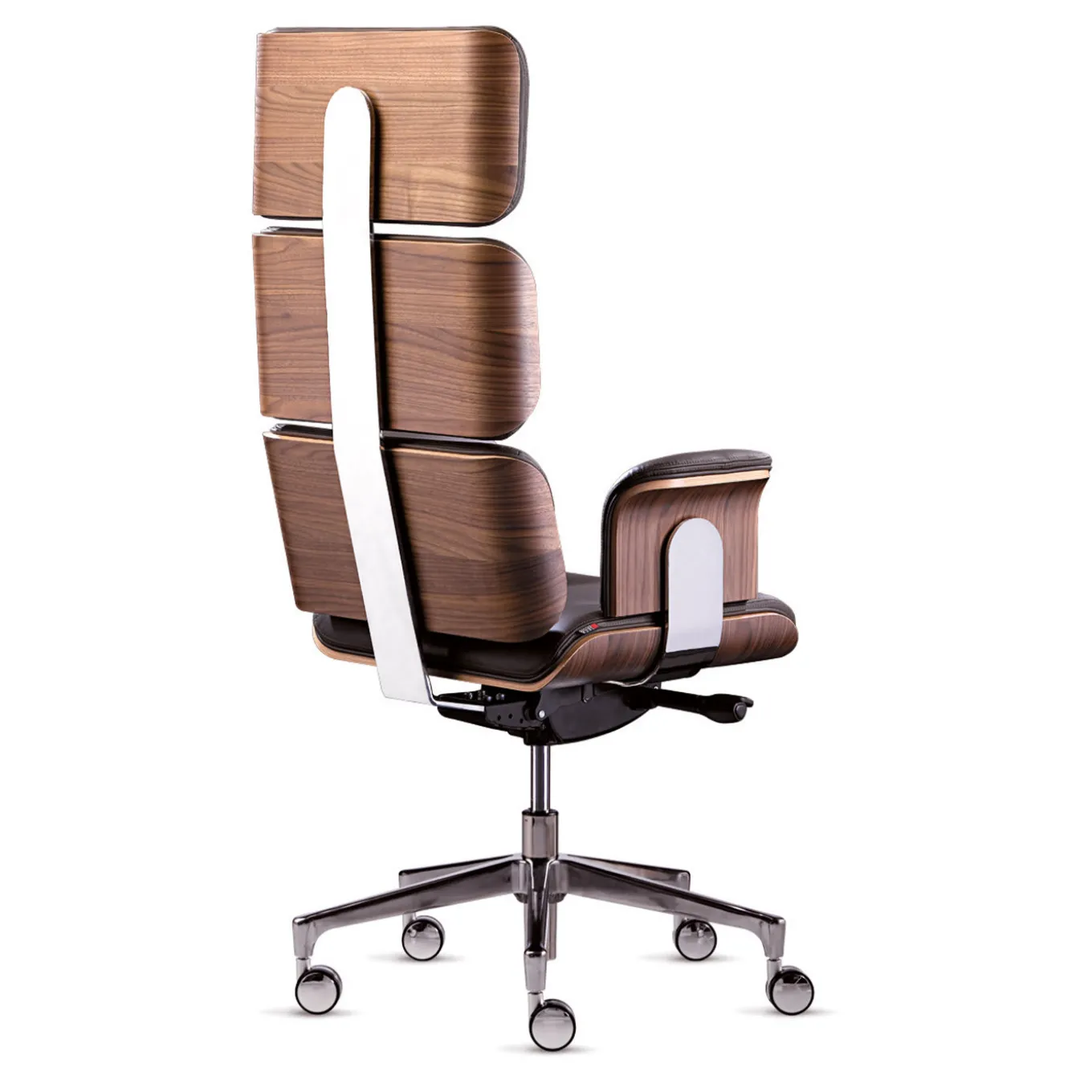 Armadillo 1 Dark Brown High Back Swivel Office Armchair by Rainer Bachschmid