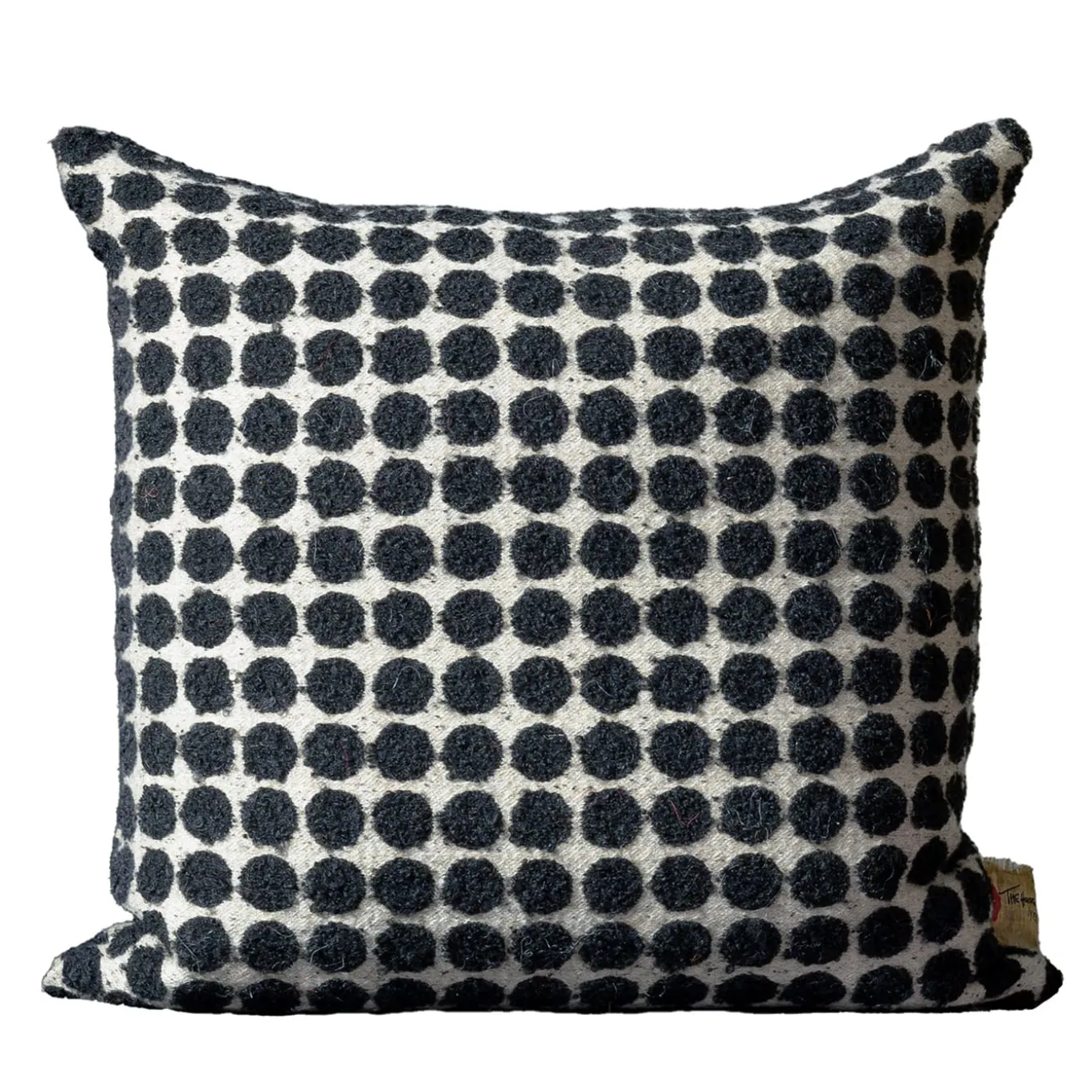 Armoise Square Dotted Black & White Boucle Cushion