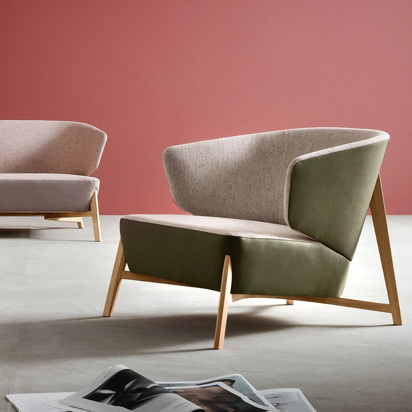 Arsenale LC1 Green/Gray Armchair