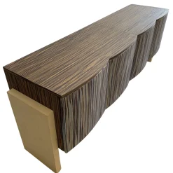 Art Deco Beige and Light Blue Sideboard