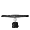 Artù Round Black Marquina & Carrara Marble Dining Table by Paolo Rizzato