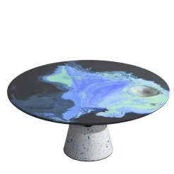 Astraliti Round Cool-Toned Metal Coffee Table #2