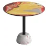 Astraliti Round Warm-Toned Metal Side Table #1