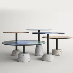 Astraliti Round Warm-Toned Metal Side Table #1