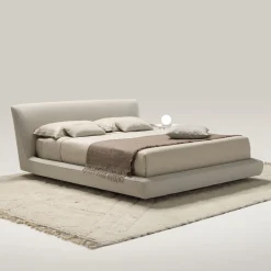 Athene Beige Fabric Bed