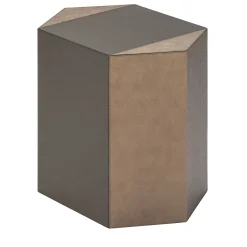 Atlas Stool with Central Brown Stripe