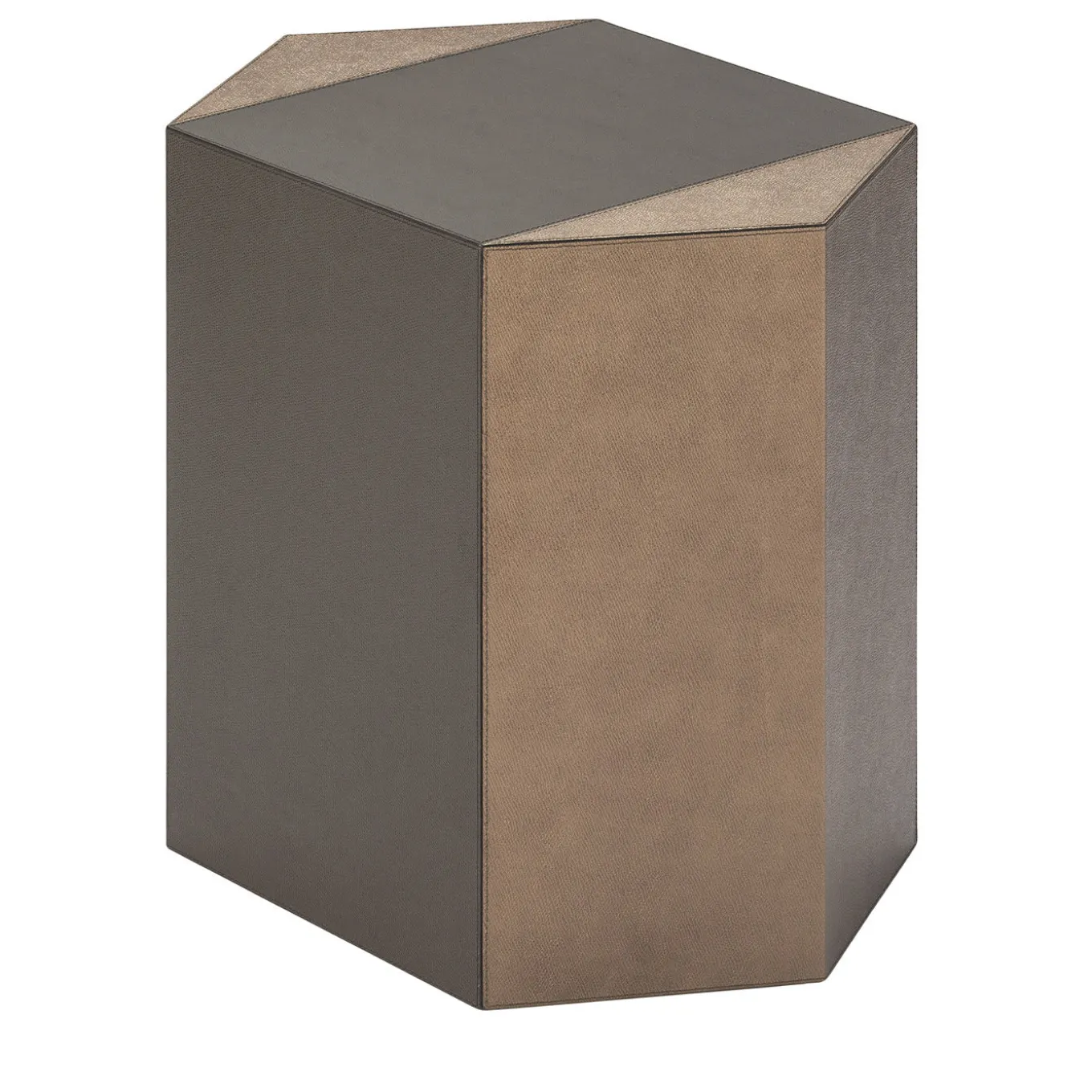 Atlas Stool with Central Brown Stripe