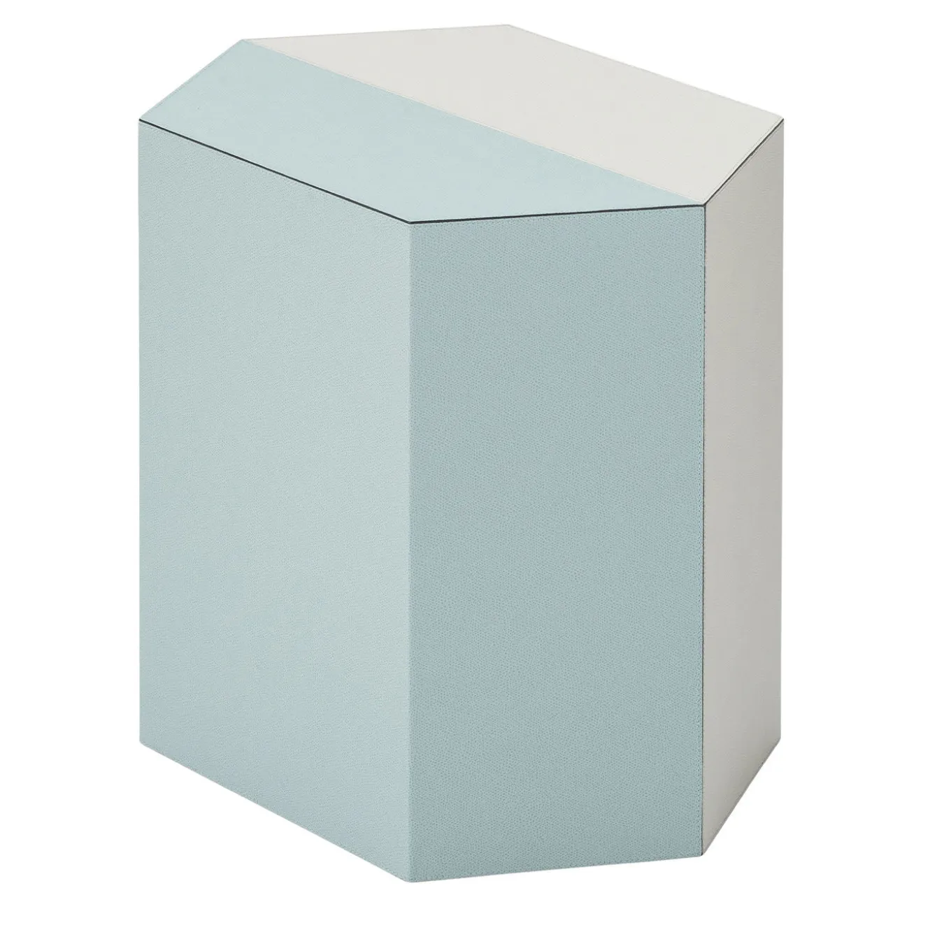 Atlas Stool with Vertical Azure Stripe