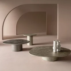 Atollo Bronze-Colored Textured Medium Coffee Table by CSM