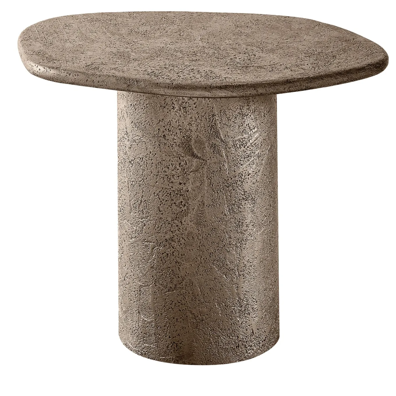 Atollo Champagne-Colored Textured Side Table by CSM