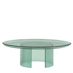 Atollo Teal Green Laquered glass Coffee Table 98