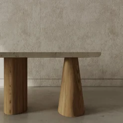 Atrani Oak & Marble Bench