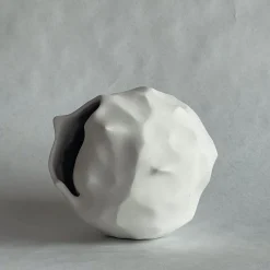 Attimo White Patinated Terracotta Sculpture