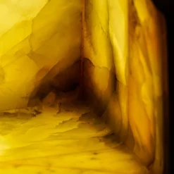 Aura Cube Table Lamp in Alabaster