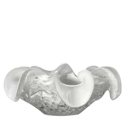 Aura White and Silver Ashtray