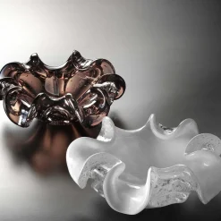 Aura White and Silver Ashtray