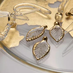 Aurora Dragonfly Gold Glass Decorative Dinner Plate