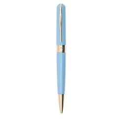 Avatar Fancy Light Blue Ballpoint Pen with Gold Trim