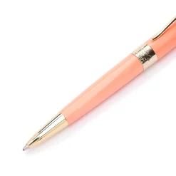 Avatar Fancy Peach Ballpoint Pen with Gold Trim