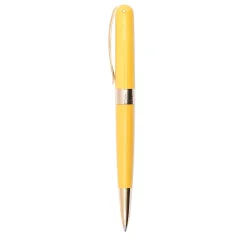 Avatar Fancy Yellow Ballpoint Pen with Gold Trim