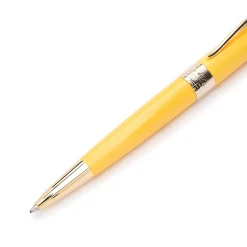 Avatar Fancy Yellow Ballpoint Pen with Gold Trim