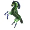Aventurine Horse Green Murano Glass Sculpture