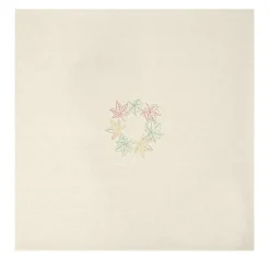 Avorio Embroidered Maple Leaf Linen Tablecloth