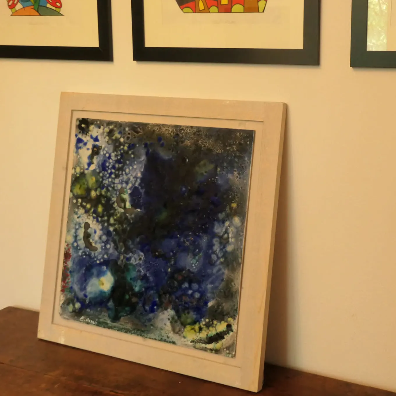 Avvistamenti Lunari - 2019 Decorative Ceramic Panel by Ennio Nonni