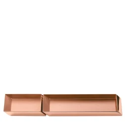 Axonometry Pen & Cards Copper Tray Set by Elisa Giovannoni