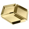 Axonometry Polished Brass Large Cube Tray By Elisa Giovannoni