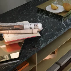 Axonometry Polished Brass Large Cube Tray By Elisa Giovannoni