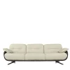 Ayton White Leather Sofa
