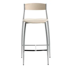 Baba Set of 2 Oak Counter Stools by Sergio Mian