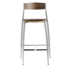 Baba Set of 2 Walnut Counter Stools by Sergio Mian