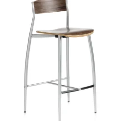 Baba Set of 2 Walnut Counter Stools by Sergio Mian