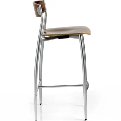 Baba Set of 2 Walnut Counter Stools by Sergio Mian