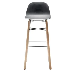 Babah W-SG-80 Black Bar Stool by Roberto Paoli